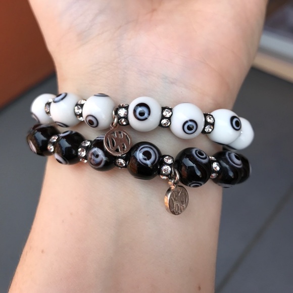 💕HP💕Swarovski crystal Evil eye bracelet set - Picture 4 of 6